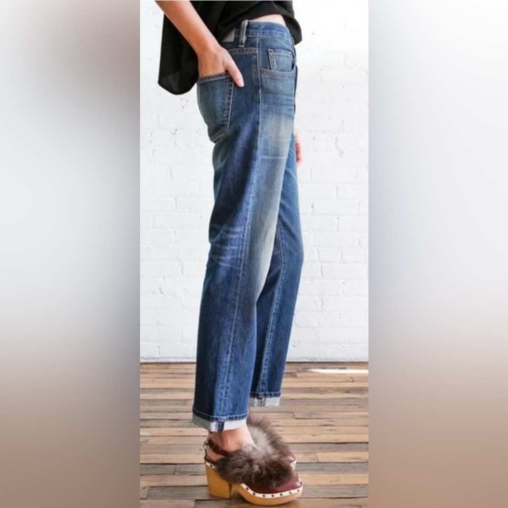 6397 The News Yuri Wash Cuffed Straight Jeans  Size 26